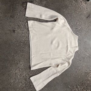 Chic Cream mock Turtleneck Cashmere Sweater